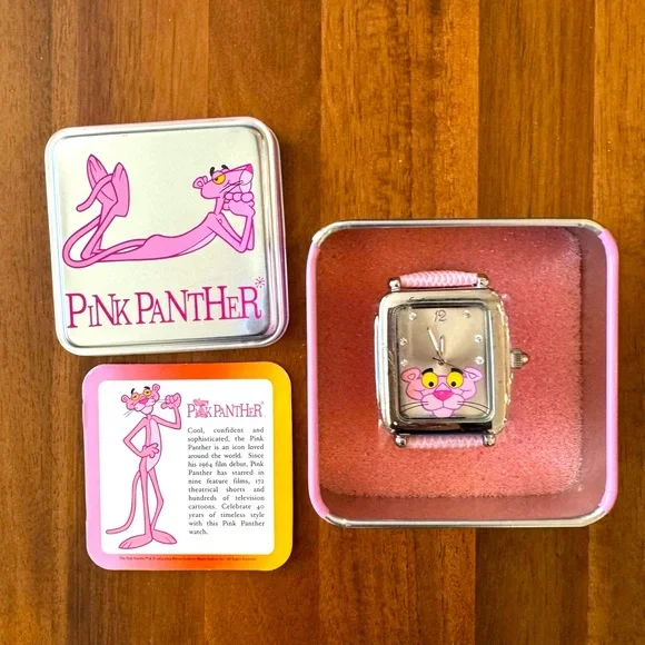 MGM Pink Panther Watch with Tin - Picture 1 of 9